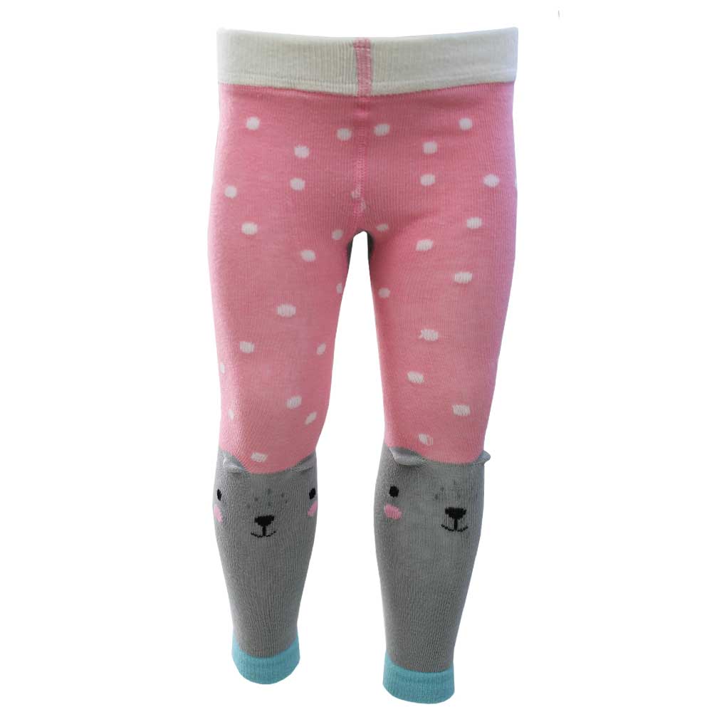 Powell Craft - Girls Pink Cotton Leggings