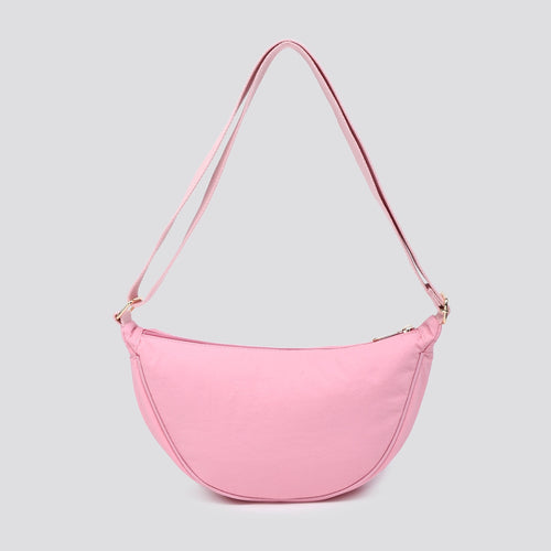 Jessie Rounded Canvas Bag - Pink