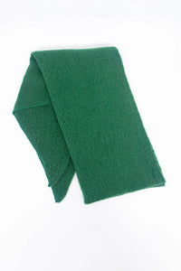 Evie Asymmetric Textured Blanket Scarf - Emerald Green