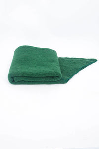 Evie Asymmetric Textured Blanket Scarf - Emerald Green