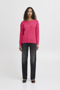 ICHI Sella Jumper - Pink Yarrow