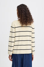 Load image into Gallery viewer, ICHI Boston Stripe Jumper - Almond Milk &amp; Black