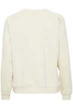 Load image into Gallery viewer, ICHI Lela &#39;Aimer&#39; Slogan Cotton Sweatshirt - Almond Milk