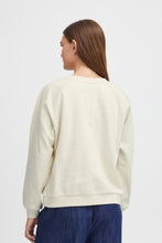 Load image into Gallery viewer, ICHI Lela &#39;Aimer&#39; Slogan Cotton Sweatshirt - Almond Milk