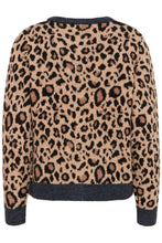 Load image into Gallery viewer, ICHI Livoni Leopard Print &amp; Stripe Cardigan