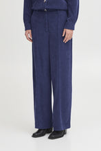 Load image into Gallery viewer, ICHI Kate Wide Leg Cord Trousers - Medieval Blue