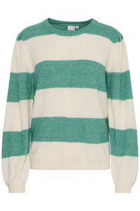 ICHI Dusty Knitted Jumper - Beryl Green