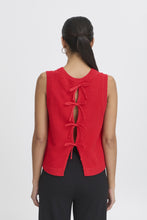 Load image into Gallery viewer, ICHI Dotties Knitted Cotton Tank Top - Mars Red