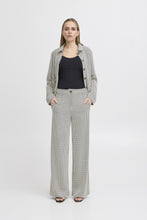 Load image into Gallery viewer, ICHI Kate Pillou Wide Leg Houndstooth Star Trousers - Total Eclipse