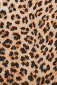 Small Leopard Print Scarf - Tan