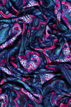 Load image into Gallery viewer, Mosaic Floral Scarf - Blue &amp; Pink