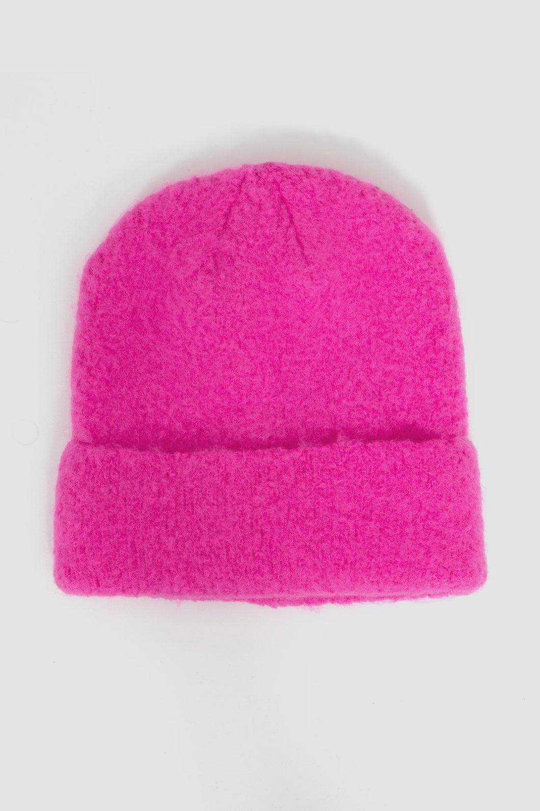 Saylor Textured Beanie Hat - Hot Pink