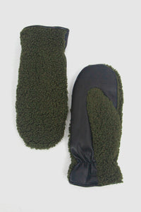 Goldie Borg Fleece Mittens - Khaki