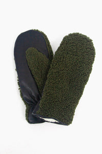 Goldie Borg Fleece Mittens - Khaki