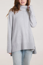 Load image into Gallery viewer, Viola Front Seam Detail Roll Neck Jumper - Silver