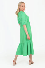 Load image into Gallery viewer, Chloe Textured Crepe Midi Dress - Green