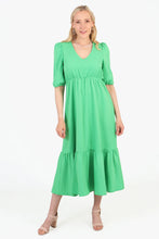 Load image into Gallery viewer, Chloe Textured Crepe Midi Dress - Green