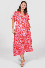 Load image into Gallery viewer, Amara Pink Leopard Print Wrap Dress