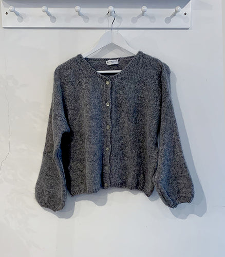 Alice Mohair Short Cardigan - Grey