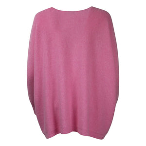 Amelia Oversized Two Pocket Jumper - Dalia Pink