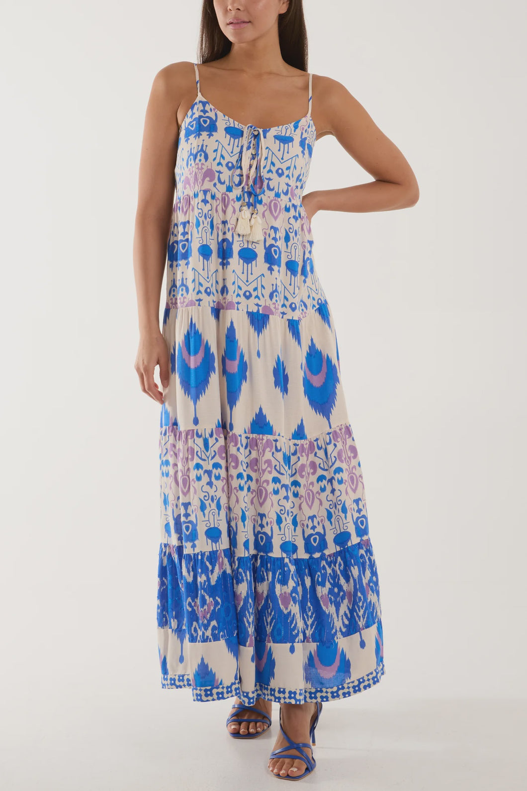 Sally Printed Tierred Maxi Sundress