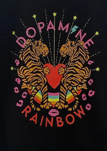 Neon Marl Dopamine Rainbow Cotton Sweatshirt - Black