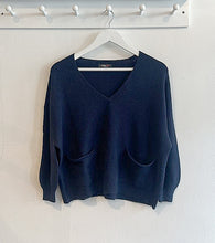 Load image into Gallery viewer, Clare Two Pocket Jumper - Navy