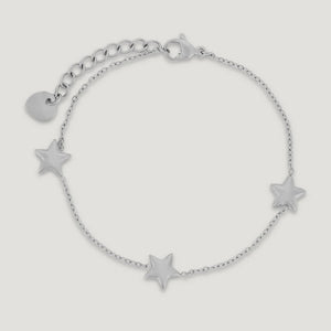 Keira Multi Star & Chain Bracelet - Silver