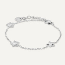 Load image into Gallery viewer, Keira Multi Star &amp; Chain Bracelet - Silver