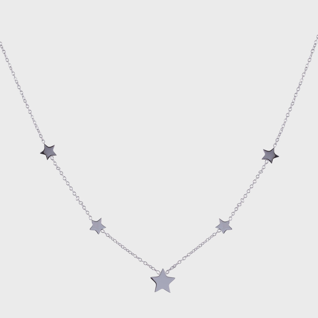 Keira Star Short Necklace - Silver