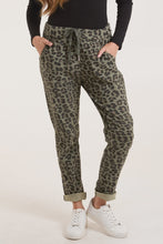 Load image into Gallery viewer, Athena Leopard Print Magic Trousers - Khaki