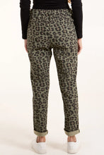 Load image into Gallery viewer, Athena Leopard Print Magic Trousers - Khaki