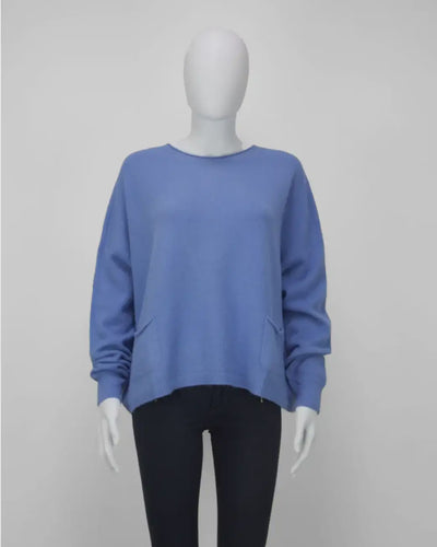 Elsa Two Pocket Jumper - Ibiza Blue