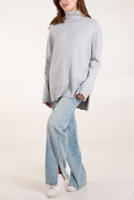 Load image into Gallery viewer, Viola Front Seam Detail Roll Neck Jumper - Silver