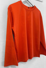 Load image into Gallery viewer, ICHI Kala Long Sleeve Stripe Sweatshirt Top - Fiesta Orange