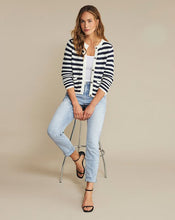 Load image into Gallery viewer, Red Button Danelle Cotton Jacket - Navy &amp; Ecru Stripe