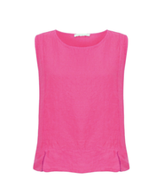 Load image into Gallery viewer, Amazing Woman Lucie Linen Sleeveless Top - Fuxia