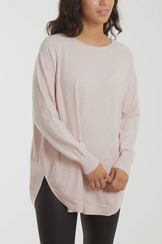 Jolene Button Back Jumper - Sugar Pink