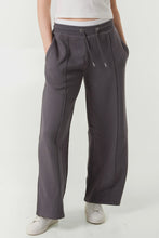 Load image into Gallery viewer, Keri Cotton Blend Wide Leg Jogger Trousers - Charcoal