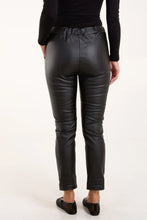 Load image into Gallery viewer, Roxy Faux Leather Trousers - Black