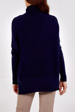 Load image into Gallery viewer, Eliza Ribbed Cowl Neck Jumper - Navy