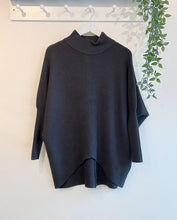 Load image into Gallery viewer, Olivia Dipped Hem Jumper - Charcoal