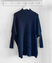 Load image into Gallery viewer, Olivia Dipped Hem Jumper - Navy