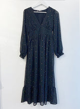 Load image into Gallery viewer, Pippa Glitter Embossed Chiffon Maxi Dress - Black