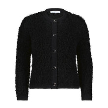 Load image into Gallery viewer, Red Button Jolie Cotton &amp; Wool Blend Boucle Jacket - Black