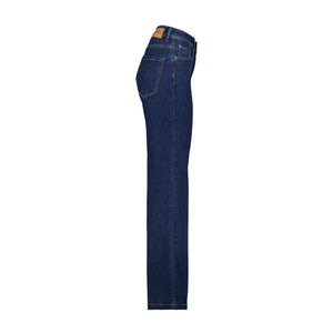 Red Button Colette Wide Leg Denim Jeans - Dark Blue