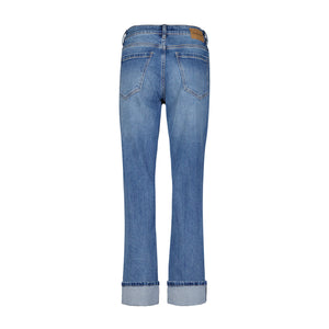 Red Button Kim Turn Up Denim Jeans - Midstone Blue