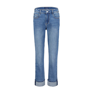 Red Button Kim Turn Up Denim Jeans - Midstone Blue