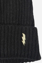 Load image into Gallery viewer, Zella Lightening Bolt &amp; Pom Pom Beanie Hat - Black