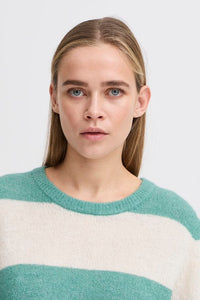 ICHI Dusty Knitted Jumper - Beryl Green